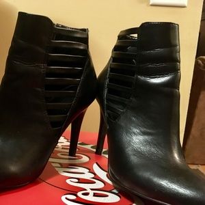 women's ana stiletto black leather ankle boots